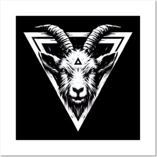 Goat head artwork Posters and Art